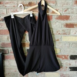 Lulus Moment for Life Black Halter Jumpsuit